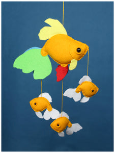 School of Goldfish Hand Stitching Felt Kit