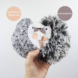 Hedgehog Hand Stitching Felt Kit - Short Fur CLEARANCE