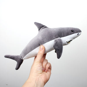 Grey Velour Shark