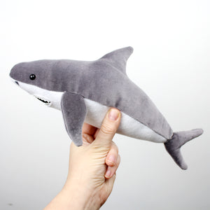 Grey Velour Shark