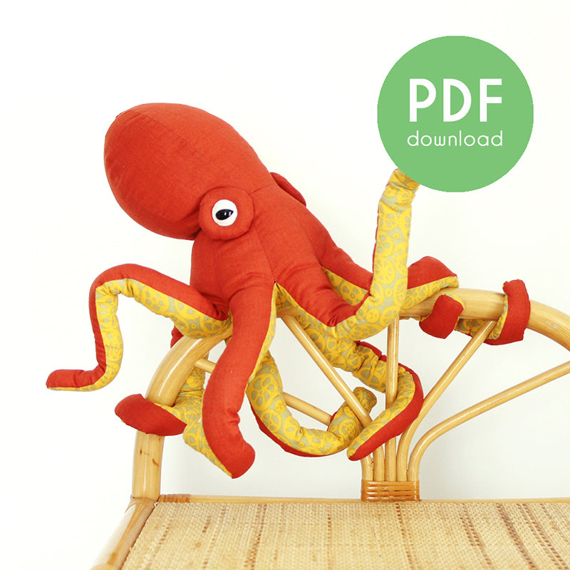 Octopus Sewing Pattern - PDF Download – Rita Van Tassel Studio octopus-sewing-pattern-pdf-download-rita-van-tassel-studio