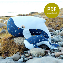 Load image into Gallery viewer, Whale Family Sewing Pattern - PDF Download